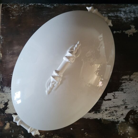 Antique Bridgwood & Son Porcelaine Opaque Oval Serving Dish With Handles, Tureen - Picture 5 of 12